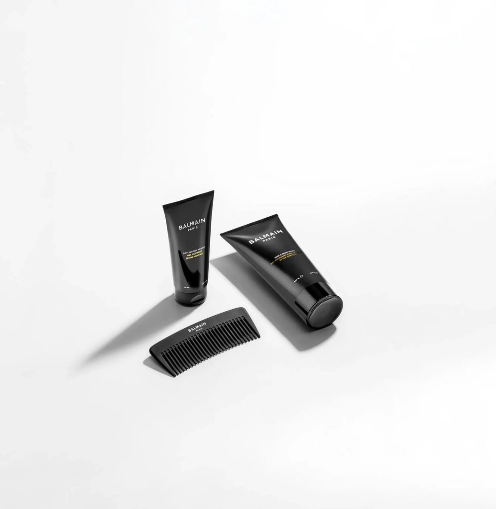 Limited Edition Homme Essentials Set (Hair & Body Wash + matt black fine tooth comb)